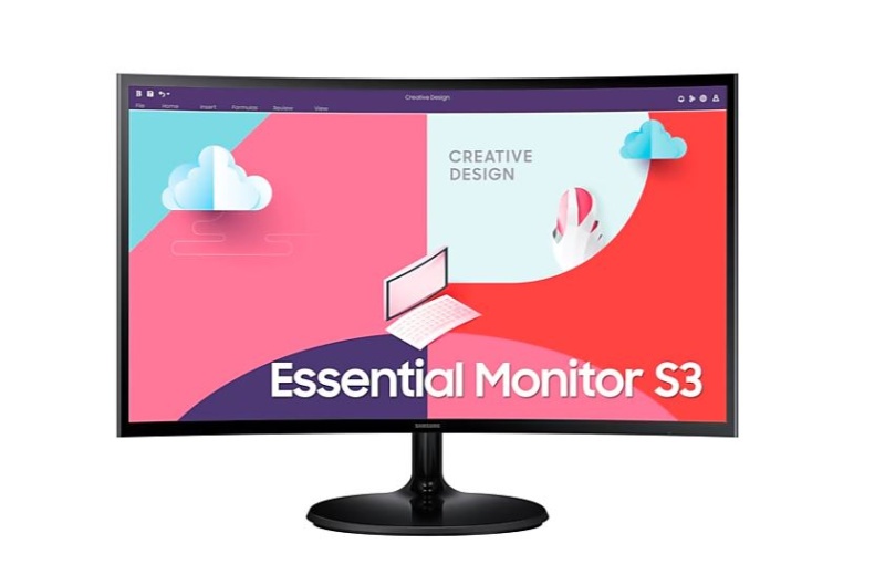 Монитор 23.8" Samsung S24C360EAI VA 1920x1080, 75 Гц, 4 мс, 16:9, 250 кд/м2, изогнутый, 1xHDMI, 1xVG