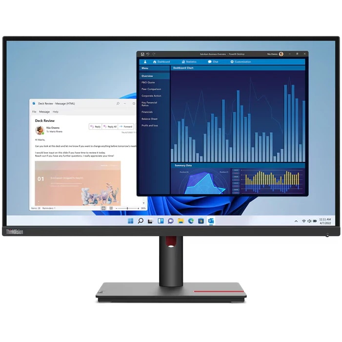 Монитор 27" Lenovo ThinkVision T27p-30 IPS 3840x2160, 60 Гц, 6 мс, 16:9, 350 кд/м2, 1хHDMI, 1хDP, 1х