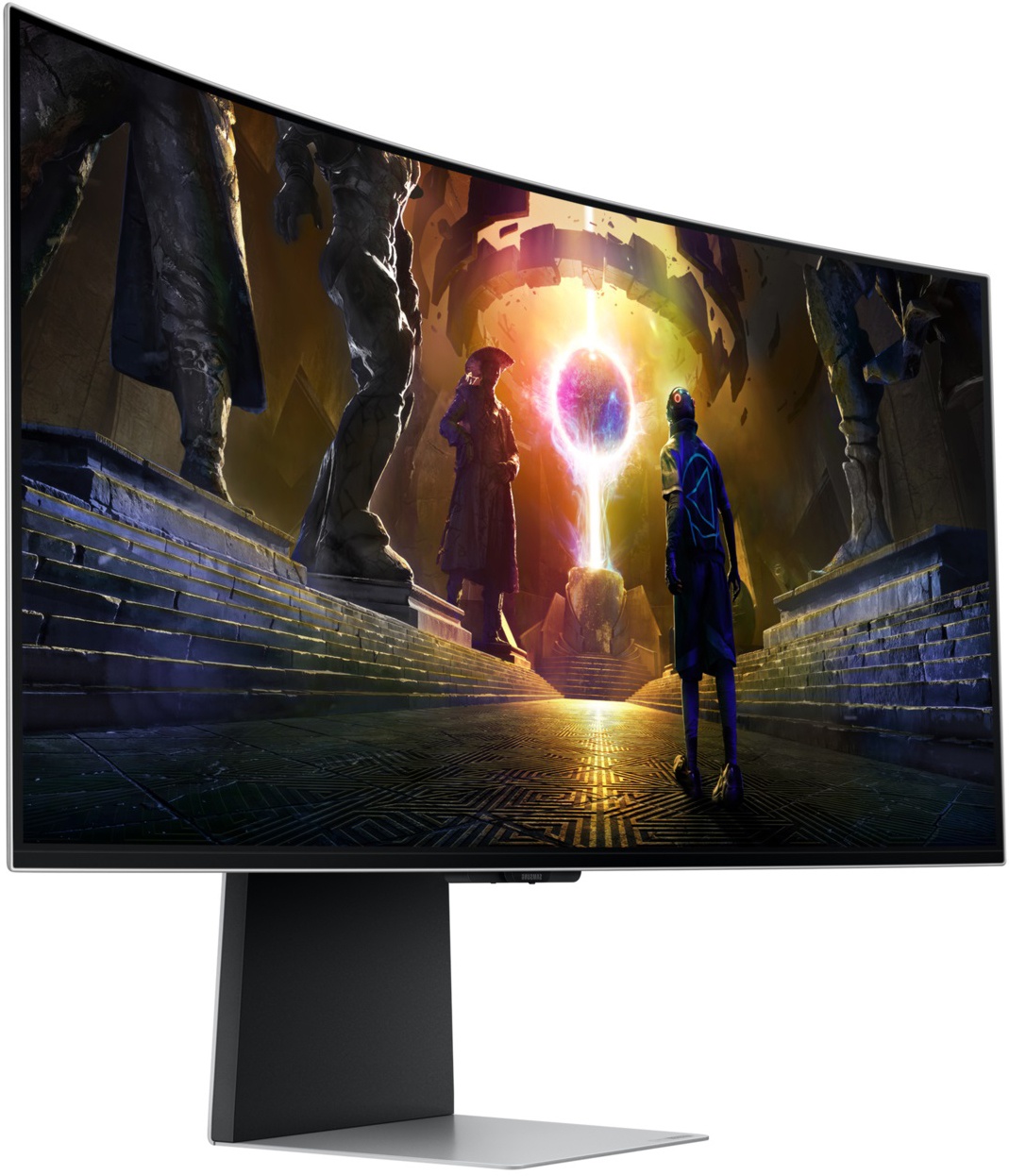Монитор Samsung Odyssey OLED G8 серебристый S34DG852SI, 34" 3440x1440, OLED, 175Hz, HDMIx2+DP+USB-C,