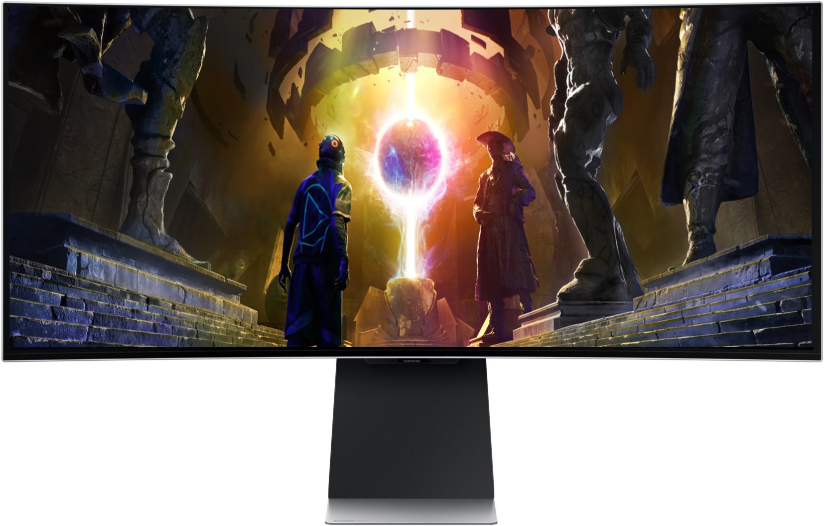 Монитор Samsung Odyssey OLED G8 серебристый S34DG852SI, 34" 3440x1440, OLED, 175Hz, HDMIx2+DP+USB-C,
