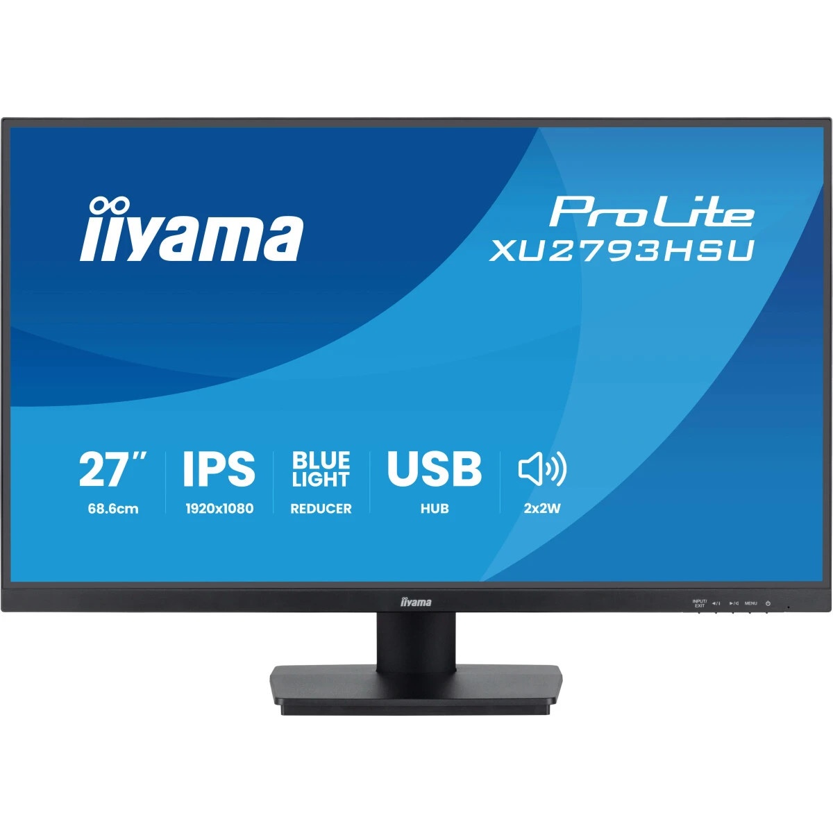 Монитор Iiyama 27" ProLite XU2793HSU-B7 черный IPS LED 1ms 16:9 HDMI M/M матовая 250cd 178гр/178гр 1