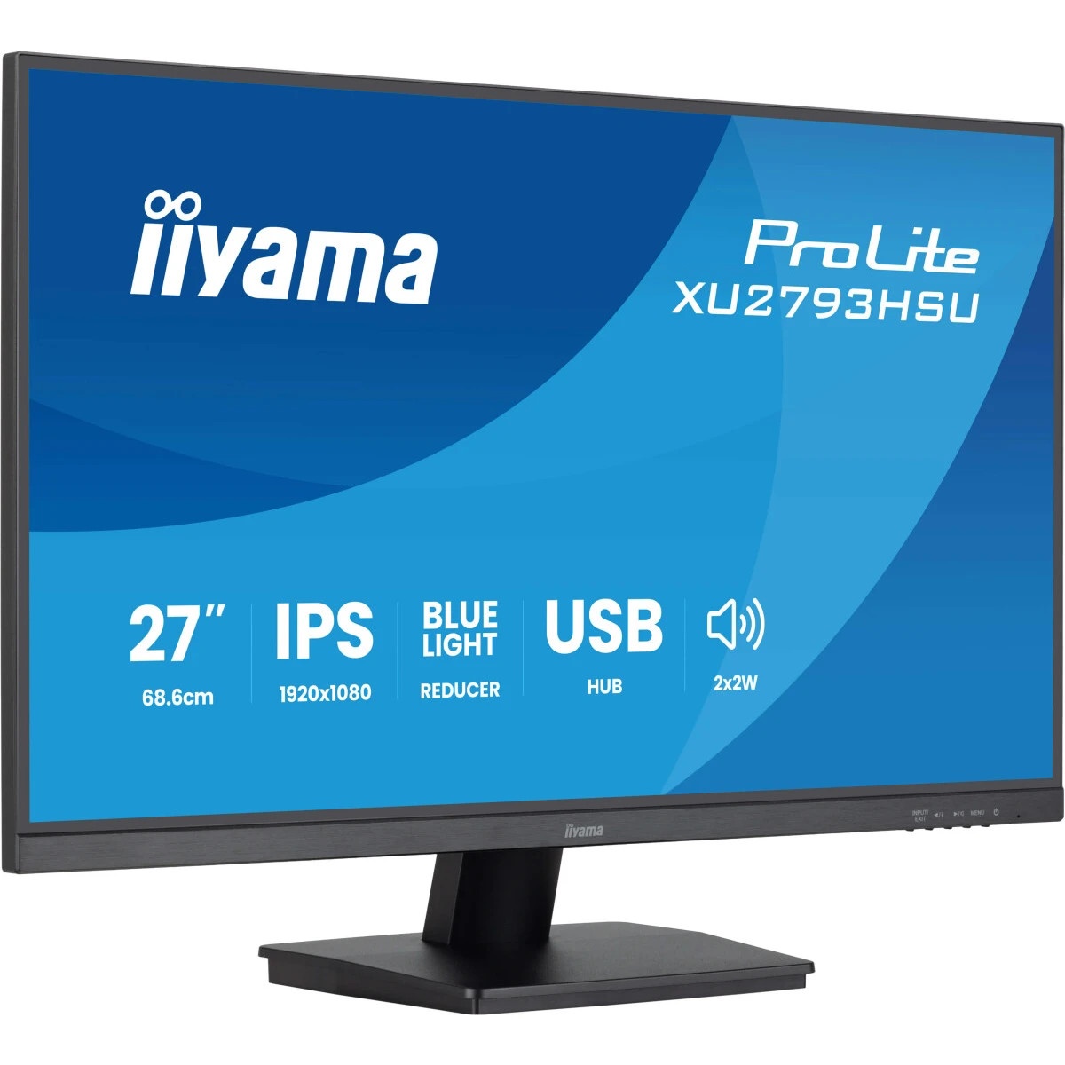 Монитор Iiyama 27" ProLite XU2793HSU-B7 черный IPS LED 1ms 16:9 HDMI M/M матовая 250cd 178гр/178гр 1