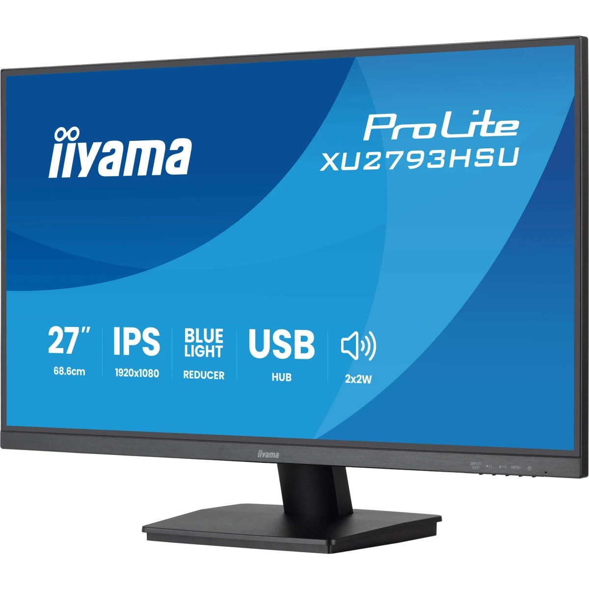 Монитор Iiyama 27" ProLite XU2793HSU-B7 черный IPS LED 1ms 16:9 HDMI M/M матовая 250cd 178гр/178гр 1
