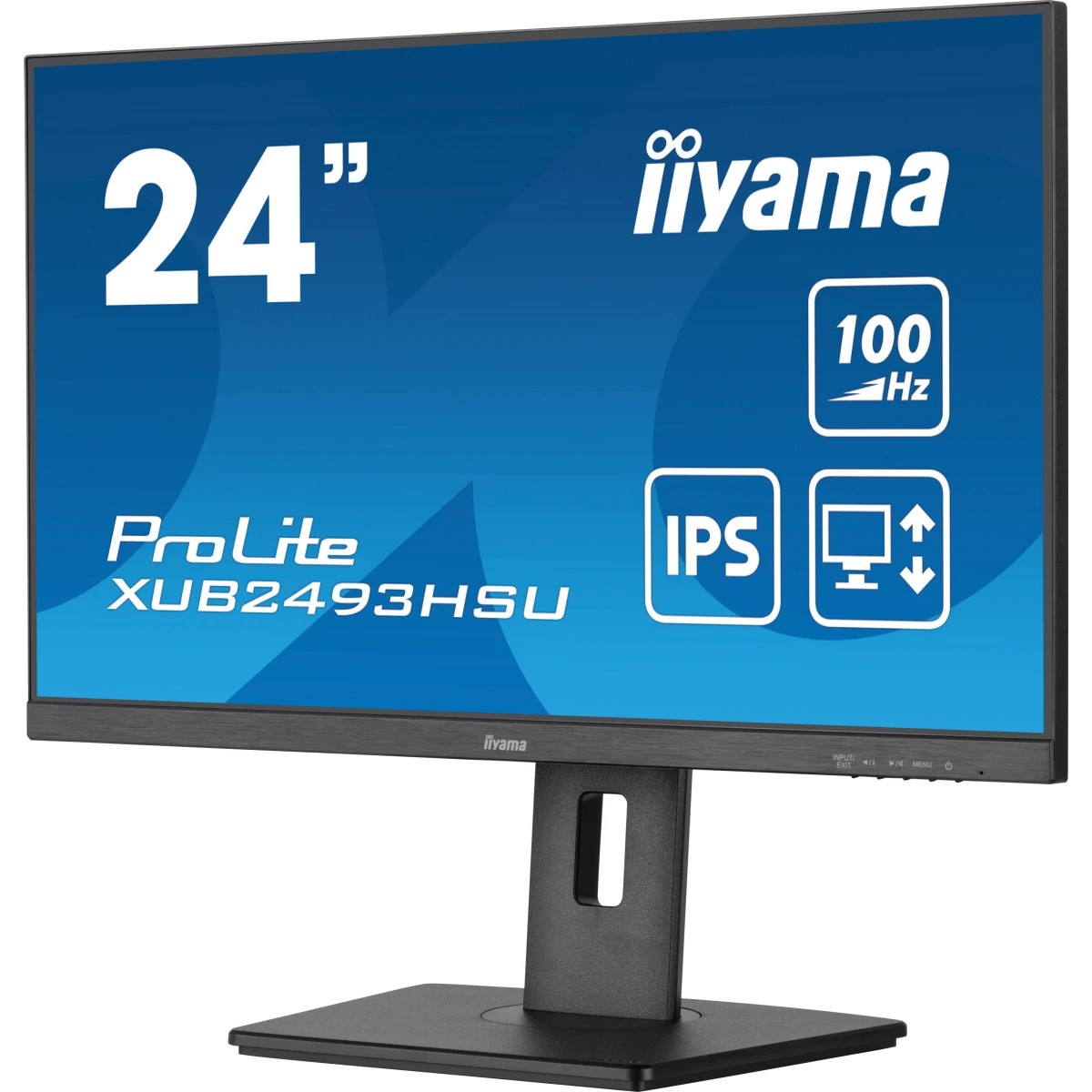 Монитор Iiyama 23.8" ProLite XUB2493HSU-B7 черный IPS LED 1ms 16:9 HDMI M/M матовая HAS Piv 1300:1 3