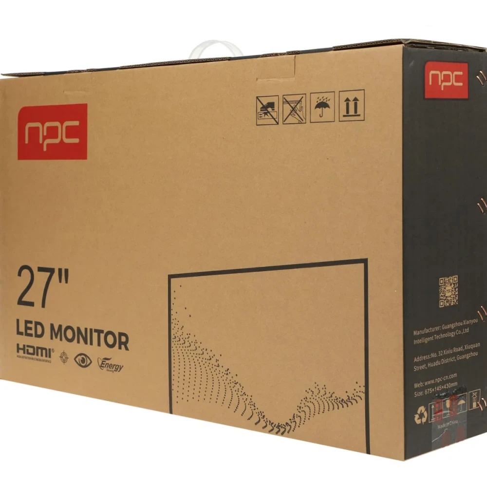 Монитор NPC MZ2704 27" IPS 2560x1440, 100 Гц, 5 мс, 16:9, 250 кд/м2, 1хHDMI, 1хDP, USB, выход на нау