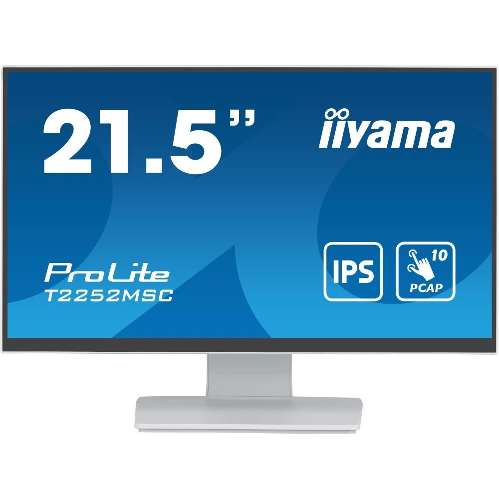 Монитор Iiyama ProLite T2252MSC-W2, белый, 21.5" IPS LED 5ms 16:9 HDMI M/M матовая 250cd 178гр/178гр