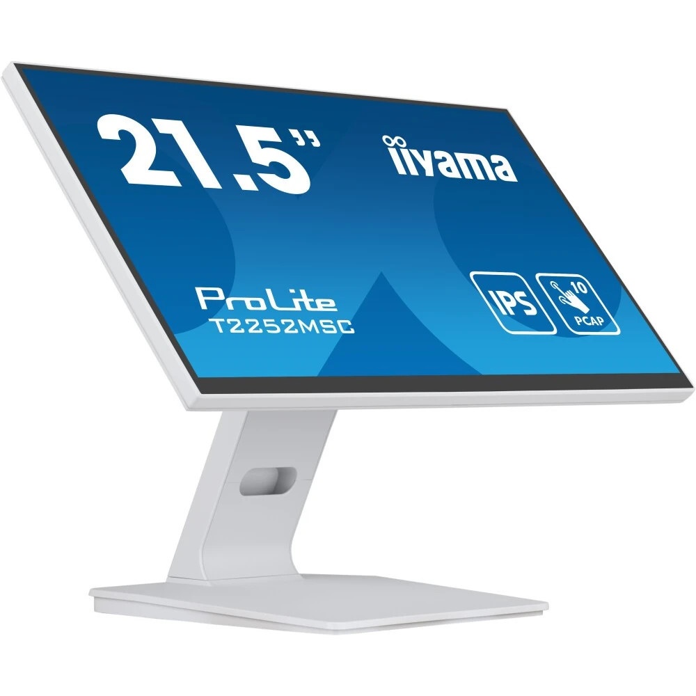 Монитор Iiyama ProLite T2252MSC-W2, белый, 21.5" IPS LED 5ms 16:9 HDMI M/M матовая 250cd 178гр/178гр