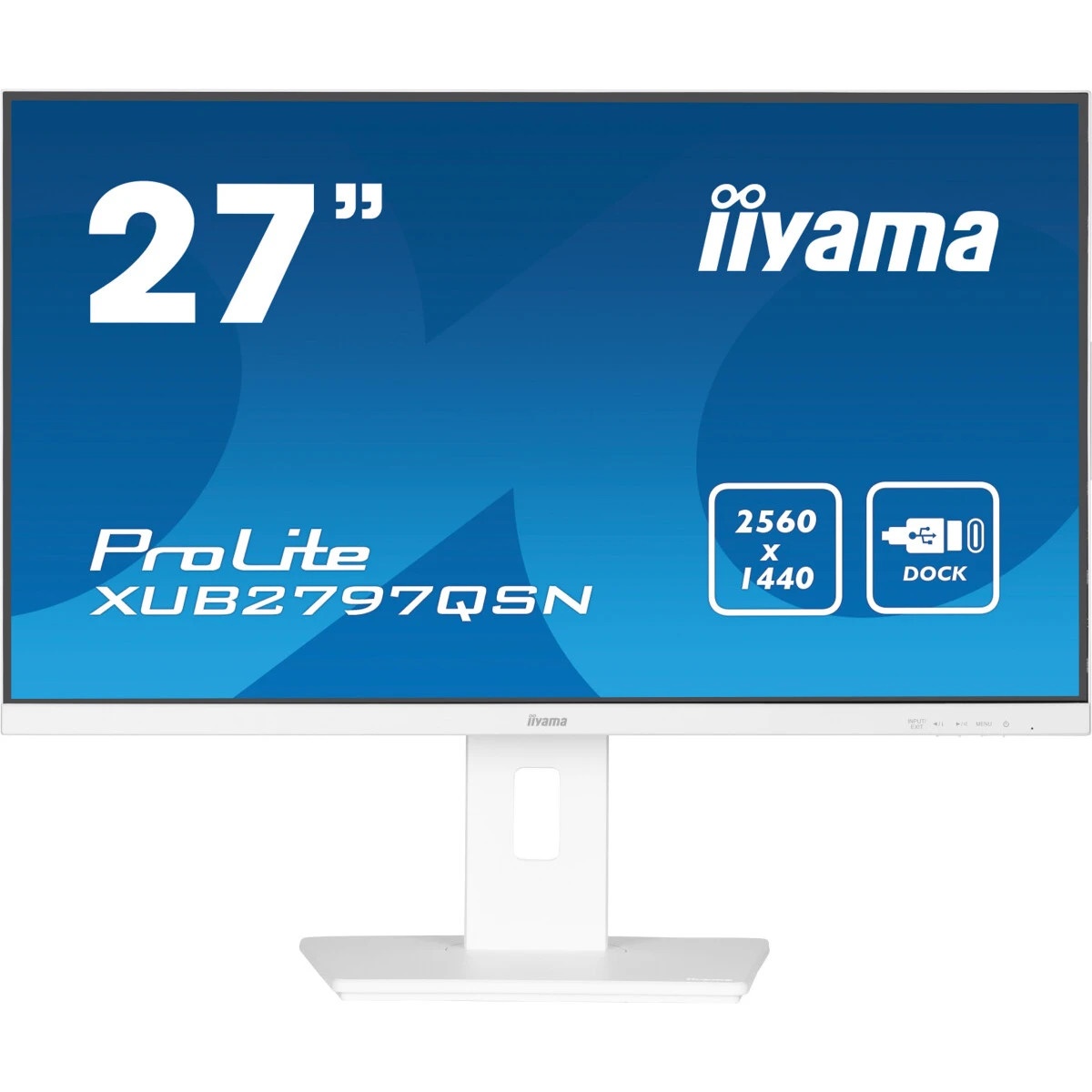 Монитор 27" Iiyama ProLite XUB2797QSN-W2 IPS 2560x1440, 100 Гц, 1 мс, 16:9, 300 кд/м², HDMI 2.0, DP