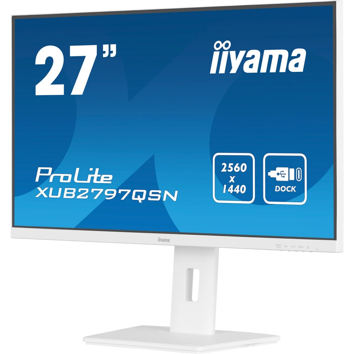Монитор 27" Iiyama ProLite XUB2797QSN-W2 IPS 2560x1440, 100 Гц, 1 мс, 16:9, 300 кд/м², HDMI 2.0, DP