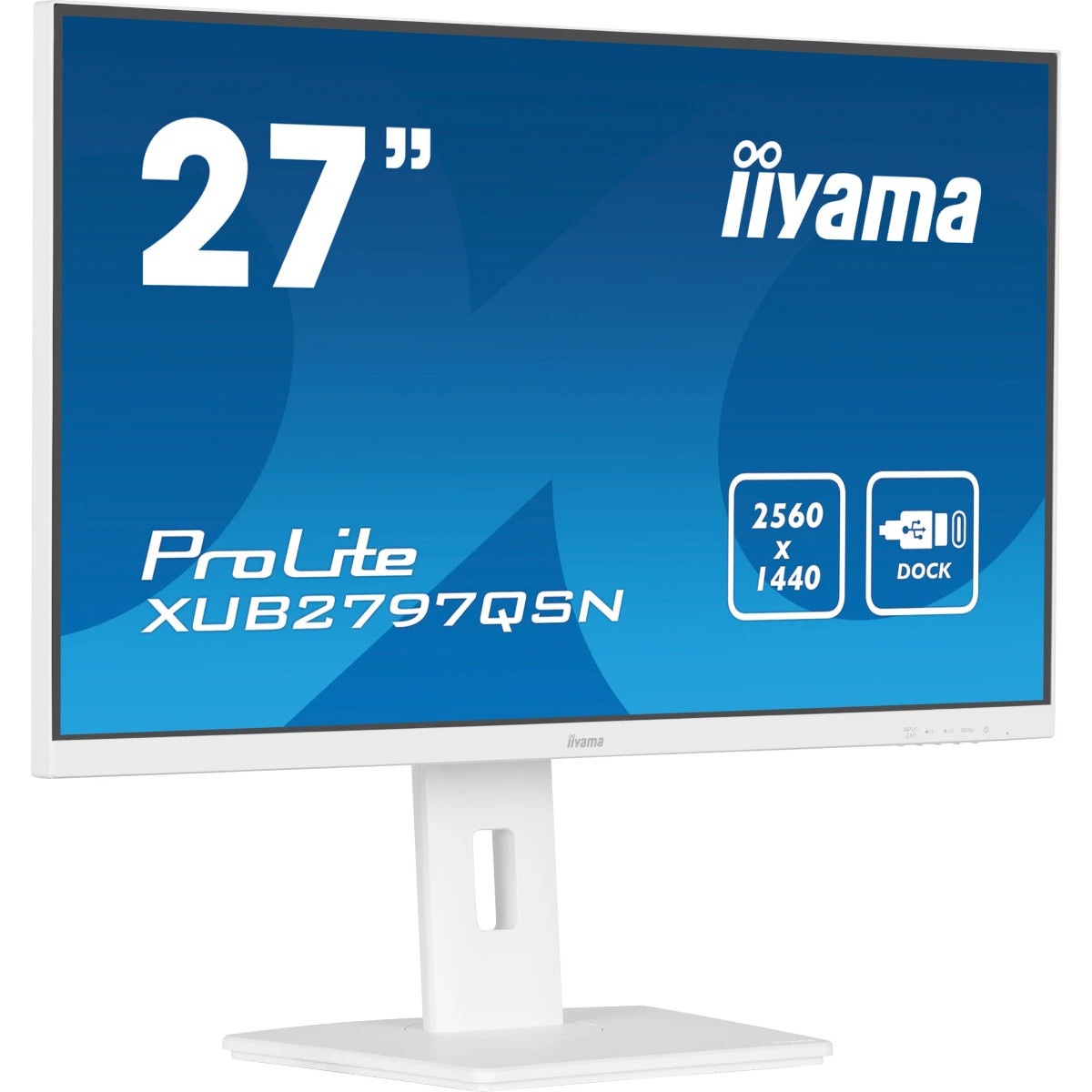Монитор 27" Iiyama ProLite XUB2797QSN-W2 IPS 2560x1440, 100 Гц, 1 мс, 16:9, 300 кд/м², HDMI 2.0, DP
