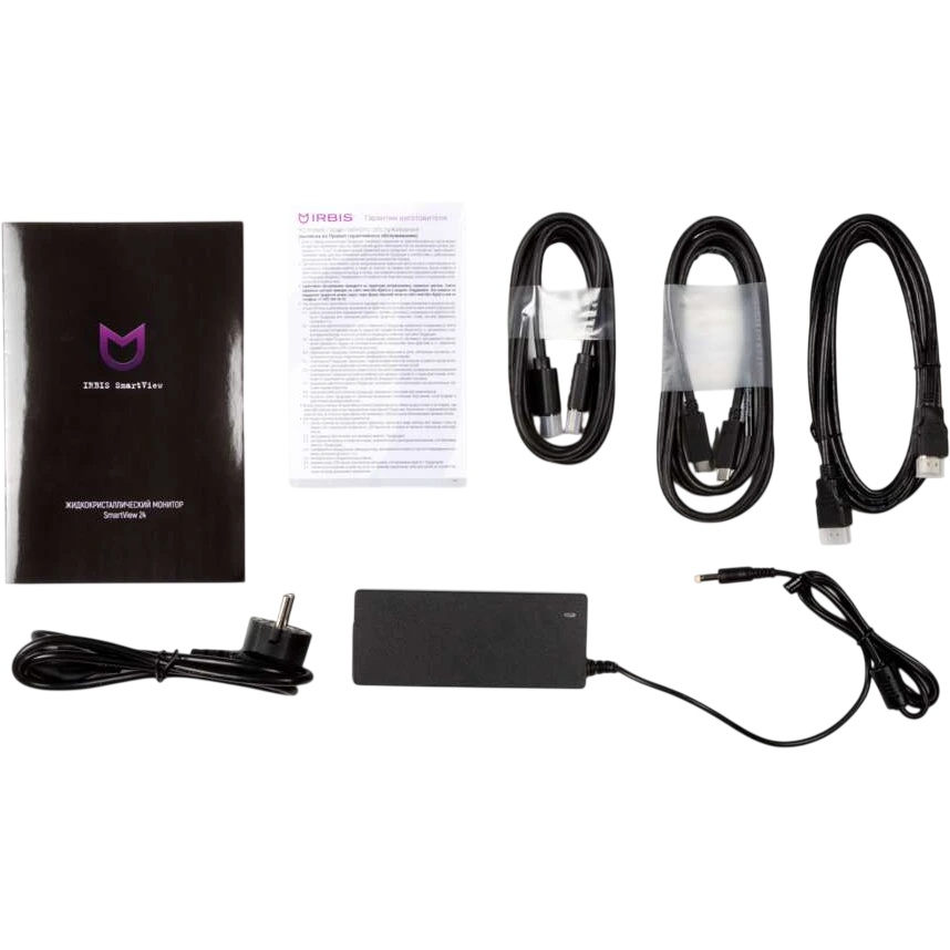 Монитор 23.8" IRBIS SMARTVIEW 24 VA 1920x1080, 144 Гц, 1 мс, 16:9, 250 кд/м², HDMI 1.4, DP 1.2, 3.5