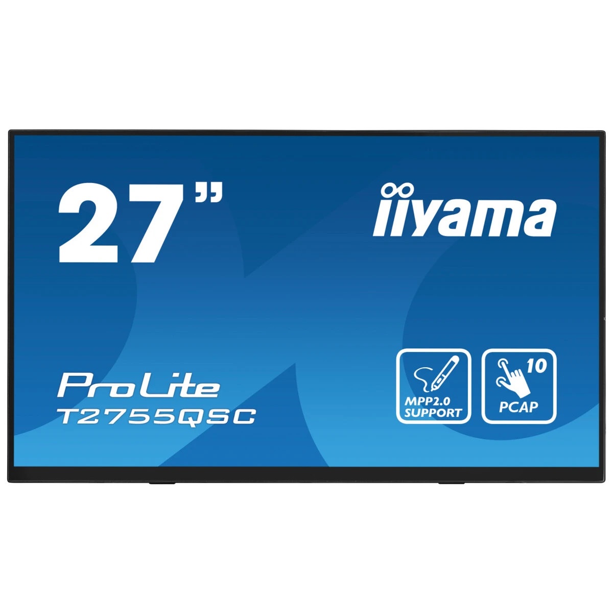 Монитор 27" Iiyama ProLite T2755QSC-B1 IPS 2560x1440, 75 Гц, 5 мс, 16:9, 400 кд/м², HDMI, DP, 3.5 Ja