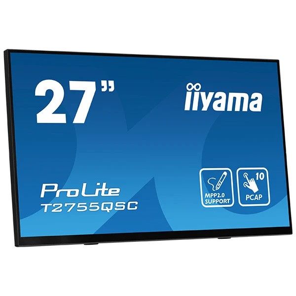 Монитор 27" Iiyama ProLite T2755QSC-B1 IPS 2560x1440, 75 Гц, 5 мс, 16:9, 400 кд/м², HDMI, DP, 3.5 Ja