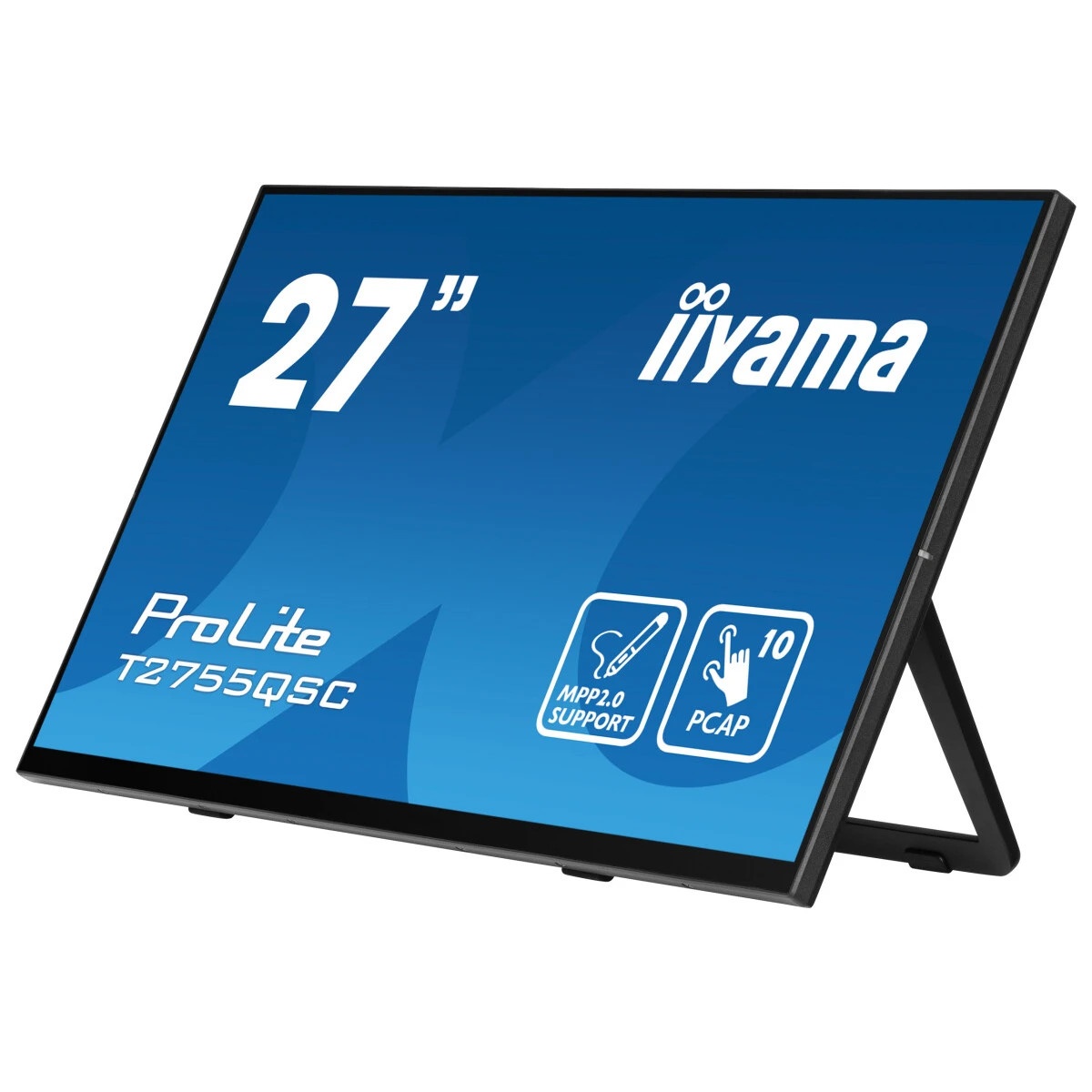 Монитор 27" Iiyama ProLite T2755QSC-B1 IPS 2560x1440, 75 Гц, 5 мс, 16:9, 400 кд/м², HDMI, DP, 3.5 Ja