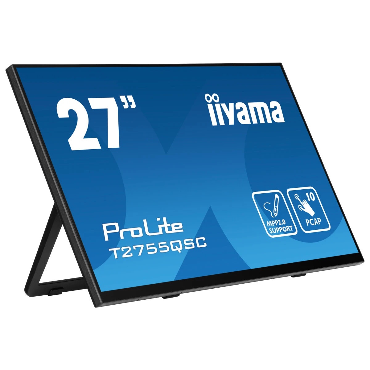 Монитор 27" Iiyama ProLite T2755QSC-B1 IPS 2560x1440, 75 Гц, 5 мс, 16:9, 400 кд/м², HDMI, DP, 3.5 Ja