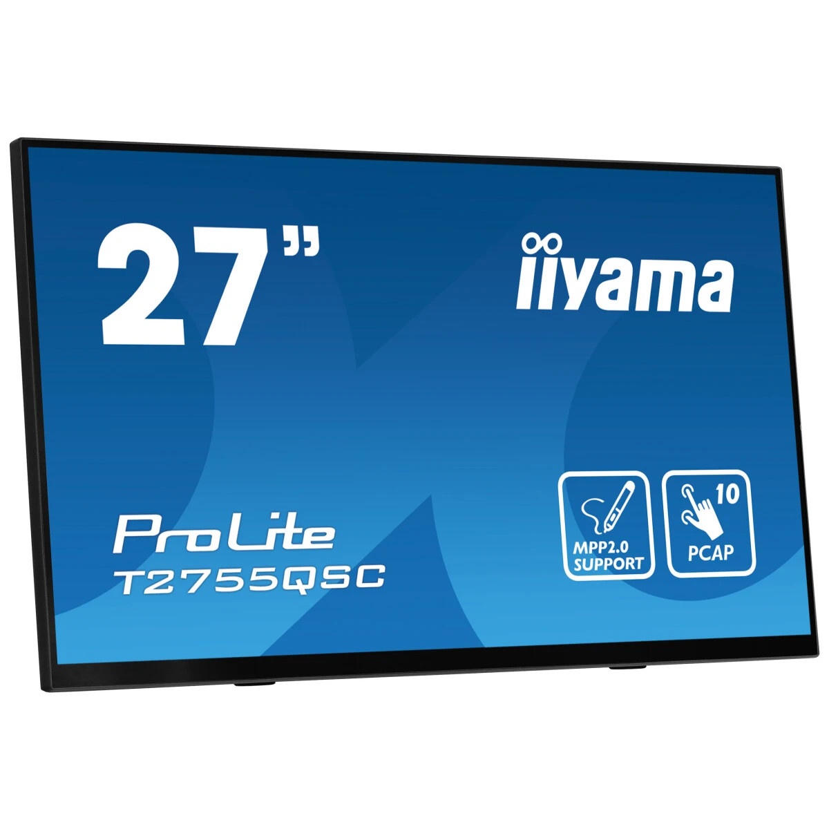 Монитор 27" Iiyama ProLite T2755QSC-B1 IPS 2560x1440, 75 Гц, 5 мс, 16:9, 400 кд/м², HDMI, DP, 3.5 Ja
