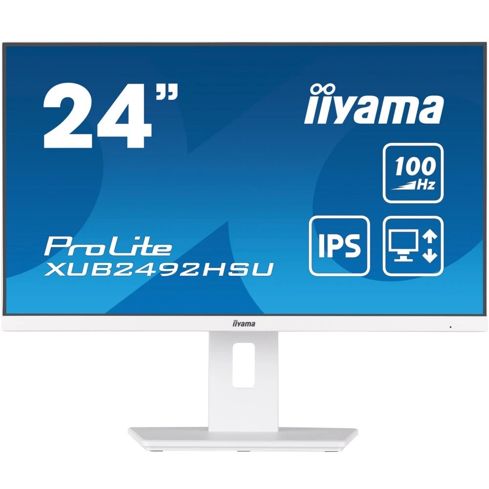 Монитор 23.8" Iiyama ProLite XUB2492HSU-W6 IPS 1920x1080, 100 Гц, 0.4 мс, 16:9, 250 кд/м², 1xHDMI, 1