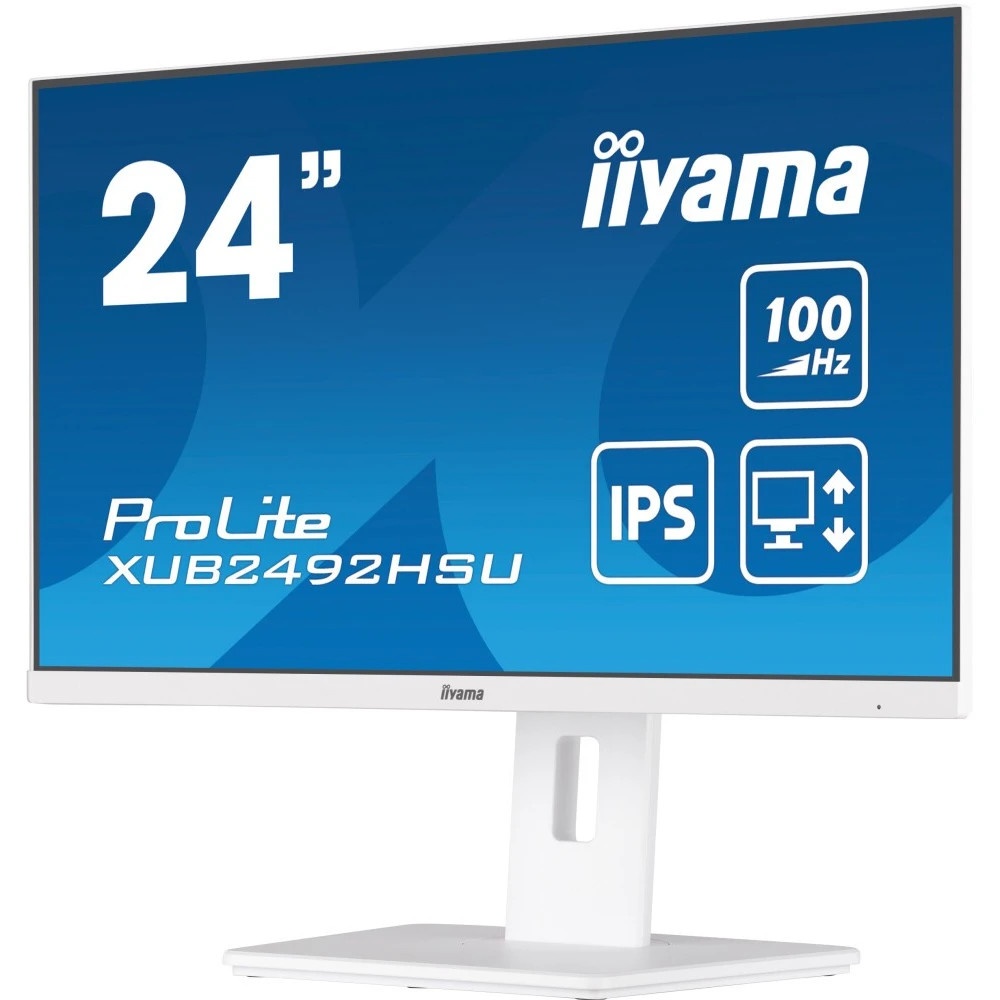 Монитор 23.8" Iiyama ProLite XUB2492HSU-W6 IPS 1920x1080, 100 Гц, 0.4 мс, 16:9, 250 кд/м², 1xHDMI, 1