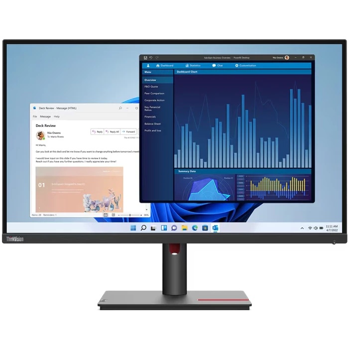 Монитор 27" Lenovo ThinkVision T27p-30 IPS 3840x2160, 60 Гц, 4 мс, 16:9, 350 кд/м², HDMI 2.0, DP 1.4