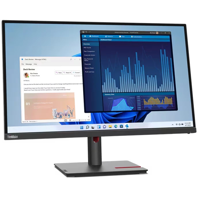 Монитор 27" Lenovo ThinkVision T27p-30 IPS 3840x2160, 60 Гц, 4 мс, 16:9, 350 кд/м², HDMI 2.0, DP 1.4