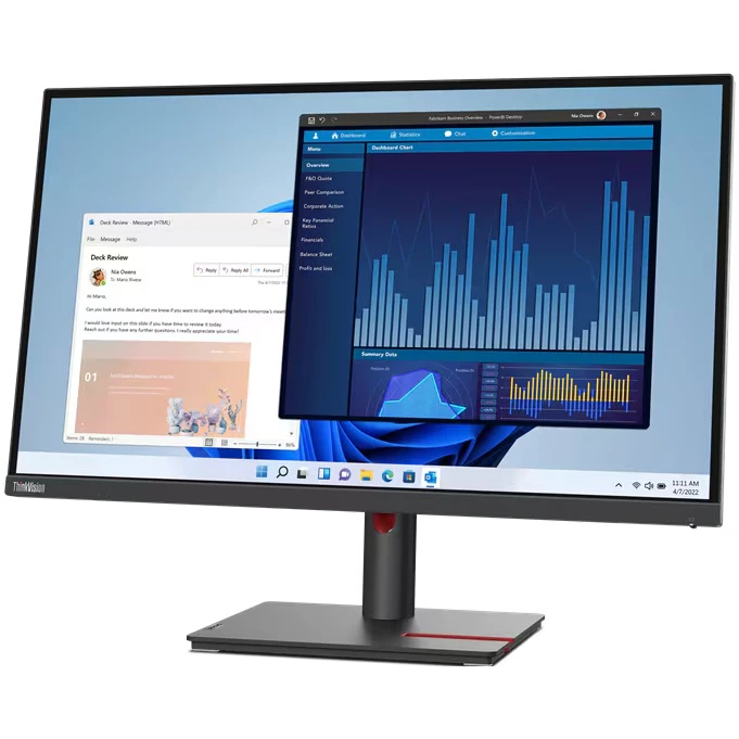 Монитор 27" Lenovo ThinkVision T27p-30 IPS 3840x2160, 60 Гц, 4 мс, 16:9, 350 кд/м², HDMI 2.0, DP 1.4