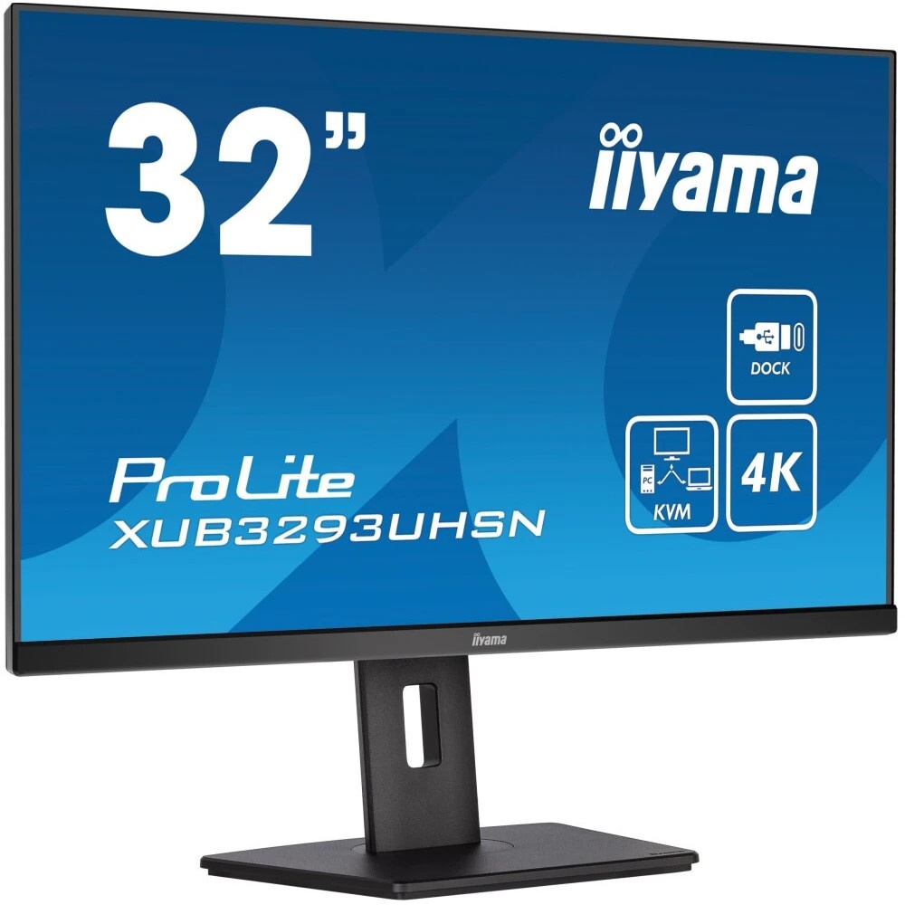 Монитор 31.5" Iiyama XUB3293UHSN-B5 IPS 3840x2160, 60 Гц, 4 мс, 16:9, 350 кд/м², HDMI 2.0, DP 1.2, 3