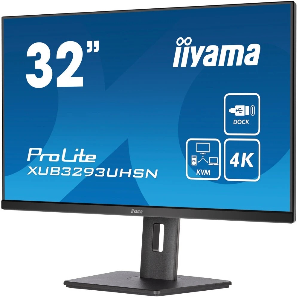 Монитор 31.5" Iiyama XUB3293UHSN-B5 IPS 3840x2160, 60 Гц, 4 мс, 16:9, 350 кд/м², HDMI 2.0, DP 1.2, 3