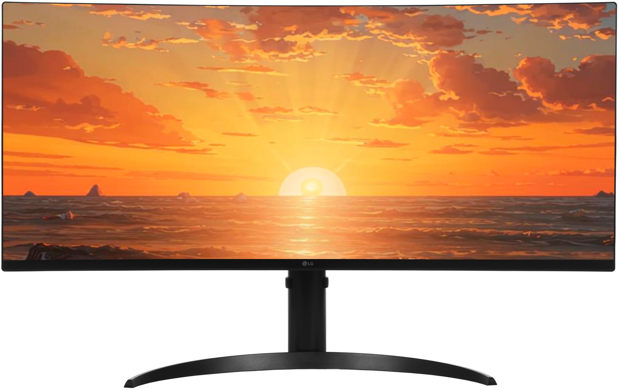Монитор 34" LG UltraWide 34WR55QK-B VA 3440x1440, 100 Гц, 5 мс, 21:9, 300 кд/м², DP 1.4, 2xHDMI 2.0,