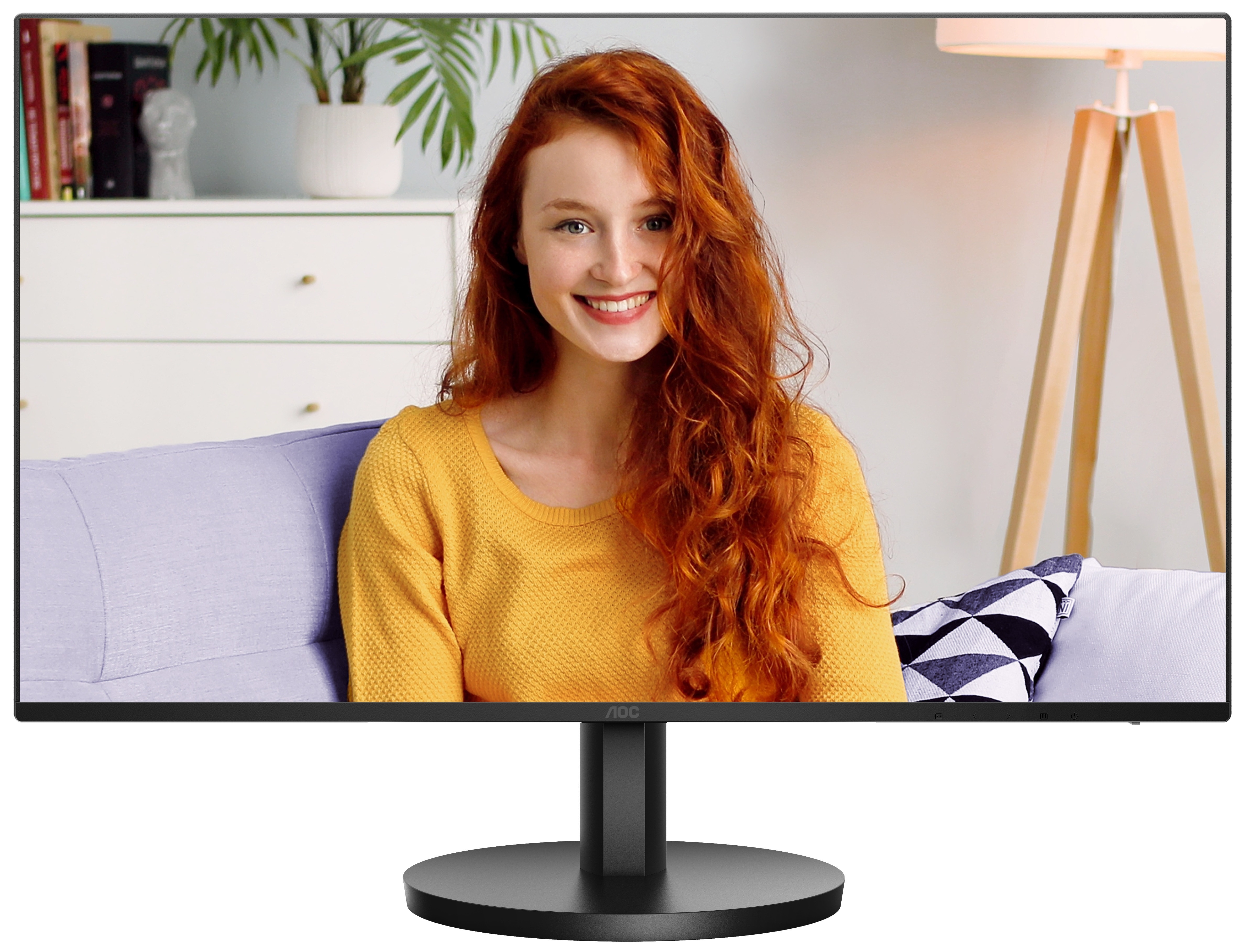 Монитор 23.8" AOC 24B3QA2 IPS 1920x1080, 120 Гц, 4 мс, 16:9, 300 кд/м², DP 1.2, HDMI 1.4, VGA, черны