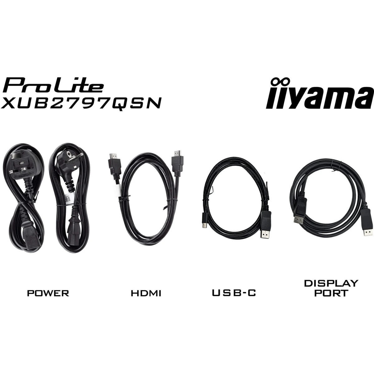Монитор 27" Iiyama ProLite XUB2797QSN-B2 IPS 2560x1440, 100 Гц, 1 мс, 16:9, 300 кд/м², HDMI 2.0, DP