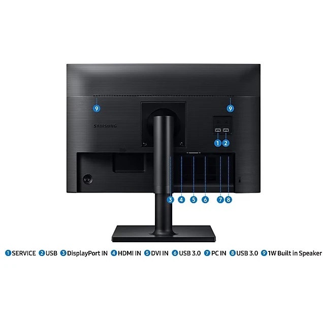 Монитор 24" Samsung F24T450GY IPS 1920x1200, 75 Гц, 5 мс, 16:10, 250 кд/м², HDMI 1.4, DP 1.2, DVI, U