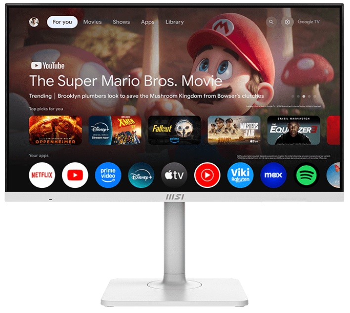 Монитор 27" MSI Modern MD272UPSW IPS 3840x2160, 75 Гц, 4 мс, 16:9, 300 кд/м², DP 1.4a, HDMI 2.0b, US
