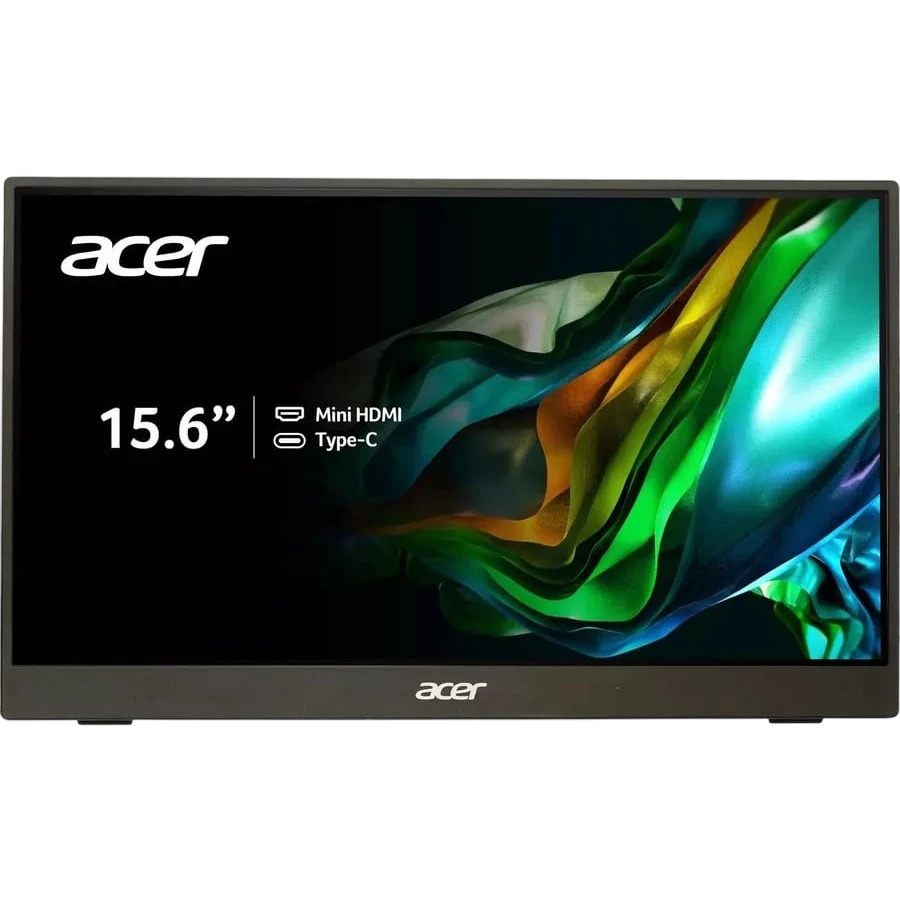 Монитор Acer PM161QJbmiuux 15,6'', UltraThin Black, 16:9, IPS, 1920x1080, 6ms, 250cd, 60Hz, mini HDM