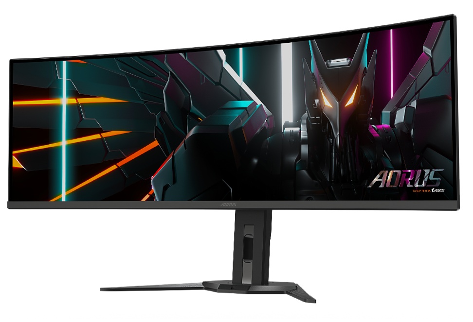 Монитор 49" Gigabyte AORUS CO49DQ-EK Gaming OLED, 5120x1440, 144Гц, 3 мс, 32:9, 250 кд/м2, 2xHDMI, 1