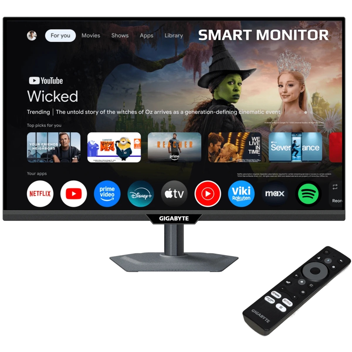 Монитор 27" Gigabyte M27QS IPS 2560x1440, 180 Гц, 1 мс (GtG), 16:9, 350 кд/м², HDMI 2.0, DP 1.4, USB