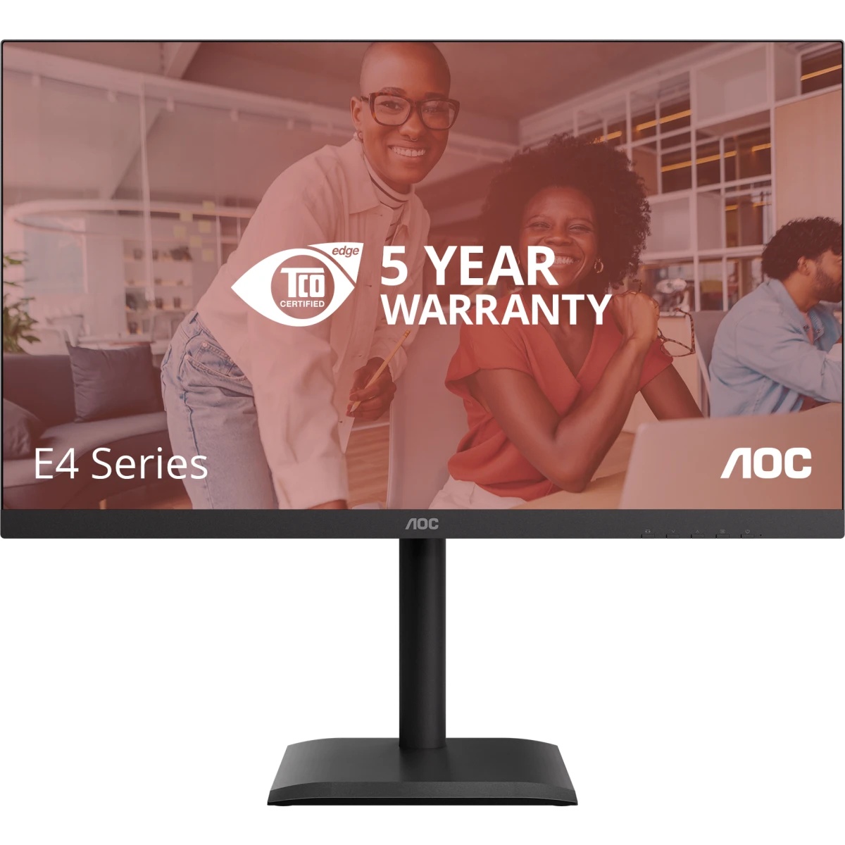 Монитор 27" AOC U27E4CV IPS 3840x2160, 60 Гц, 4 мс, 16:9, 400 кд/м², 2xHDMI 2.0, DP 1.4, DP Out, USB