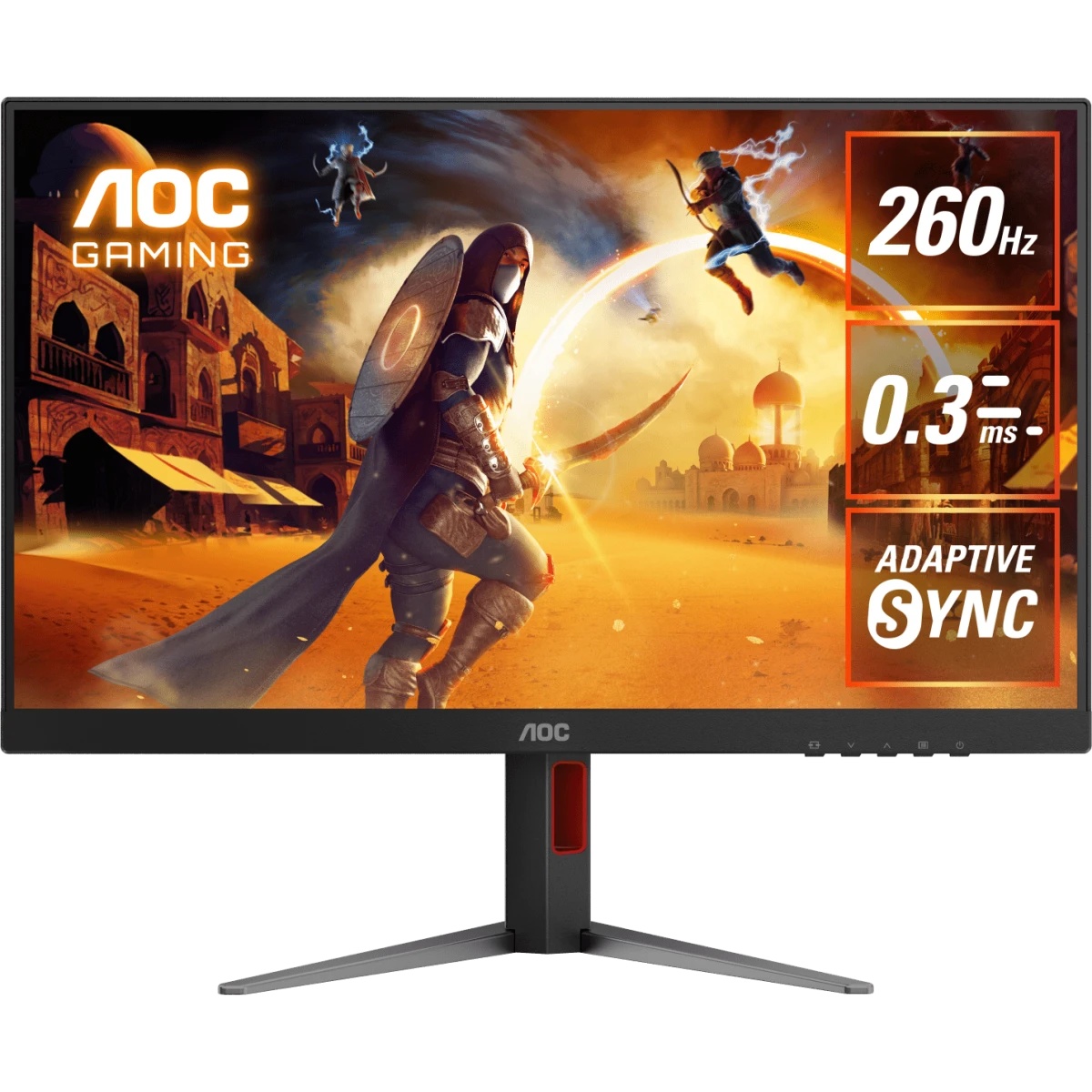 Монитор 27" AOC Q27G4Z IPS 2560x1440, 260 Гц, 1 мс, 16:9, 350 кд/м², HDMI 2.0, DP 1.4, 3.5 Jack, Fre