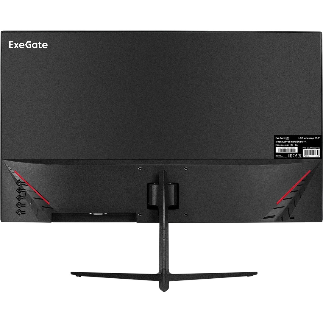 Монитор 23.8" ExeGate ProSmart EH2407A IPS 1920x1080, 100 Гц, 3 мс, 16:9, 250 кд/м², VGA, HDMI 2.0,