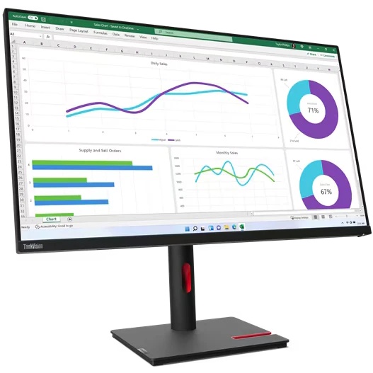 Монитор 31.5" Lenovo ThinkVision T32h-30 IPS 2560x1440, 60 Гц, 4 мс, 16:9, 350 кд/м², HDMI 2.0, DP 1