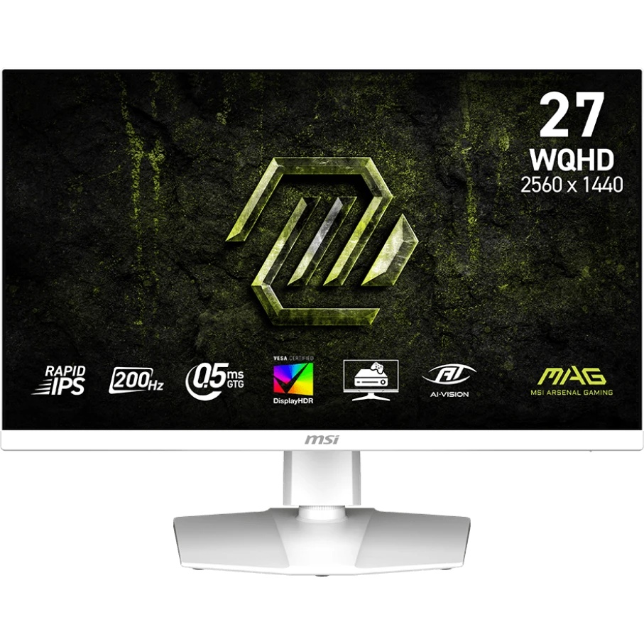 Монитор 27" MSI MAG 274QRFW E20 Rapid IPS 2560x1440, 180 Гц, 1 мс, 16:9, 400 кд/м², 2xHDMI 2.0b, DP