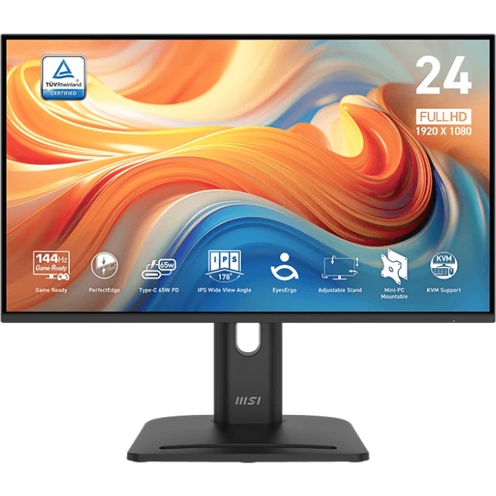 Монитор 23.8" MSI PRO MP245PHG E14 IPS 1920x1080, 144 Гц, 1 мс, 16:9, 300 кд/м², HDMI 2.0, DP 1.2, U