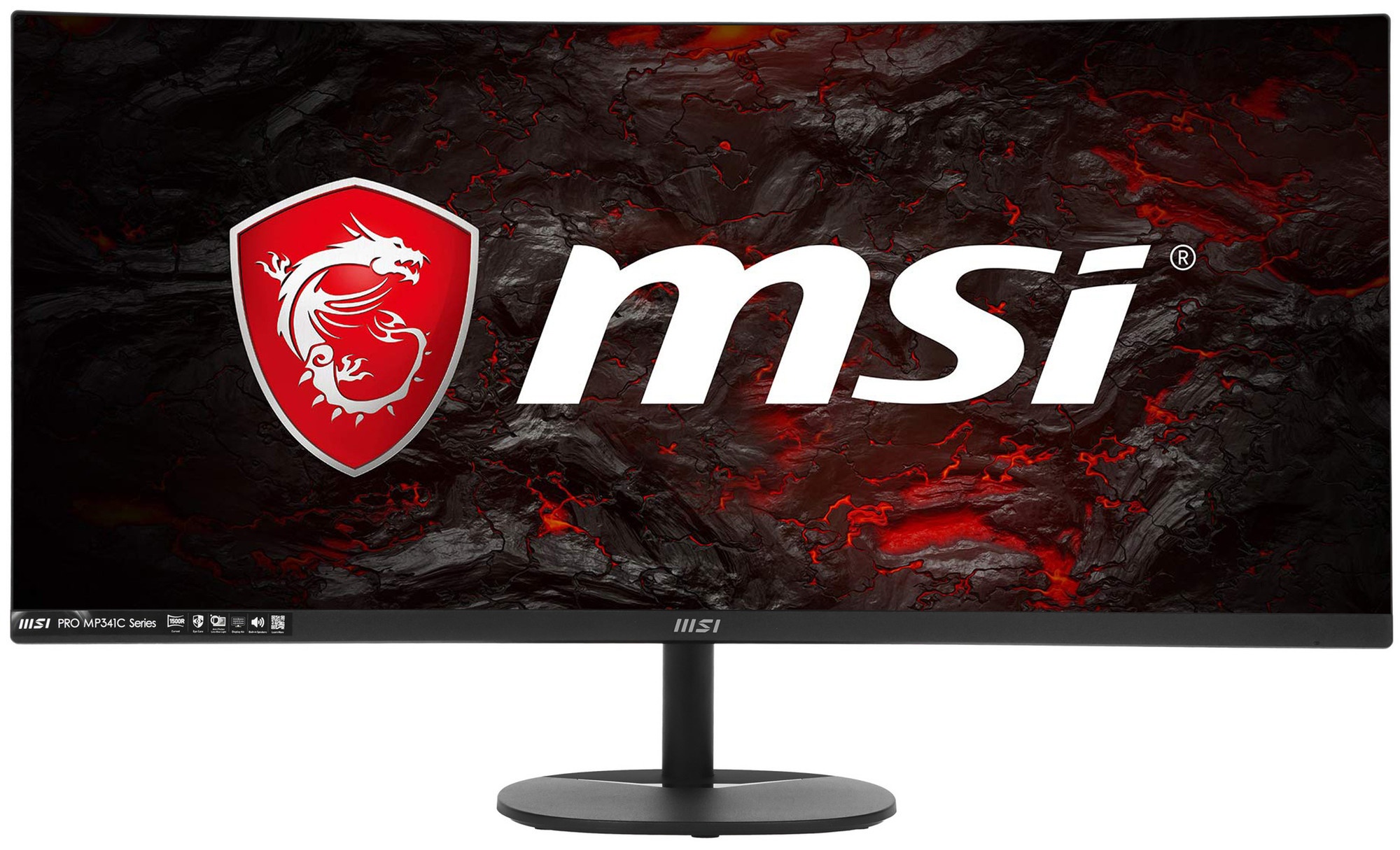 Монитор 34" MSI PRO MP341CQ VA 3440x1440, 100 Гц, 1 мс, 21:9, 300 кд/м², 2xHDMI 2.0b, DP 1.2a, 3.5 J