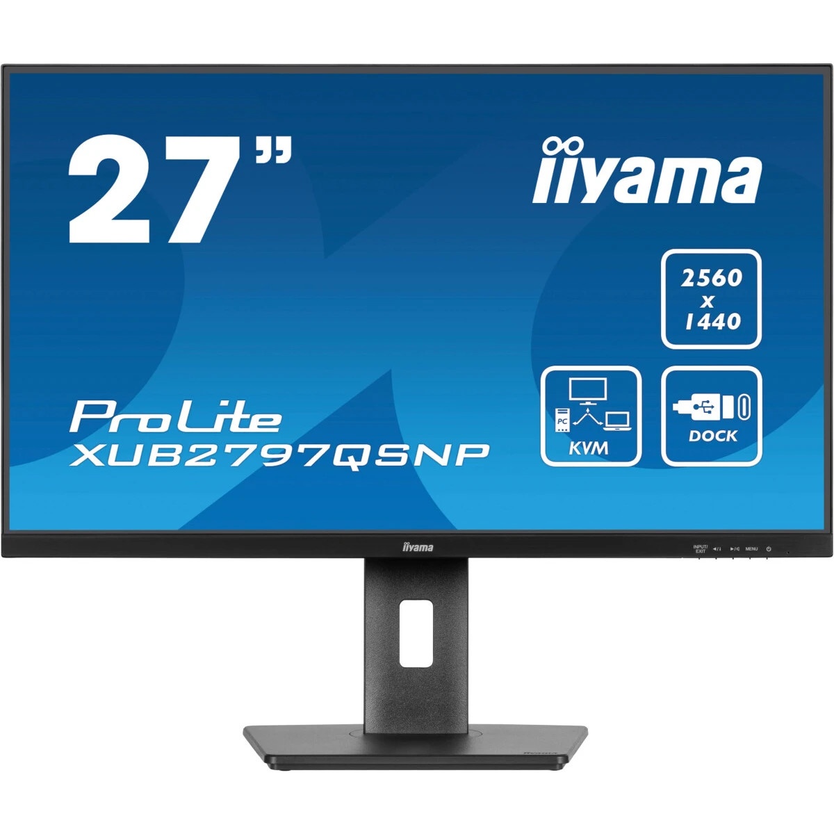 Монитор Iiyama 27" ProLite XUB2797QSNP-B1 черный IPS LED 16:9 HDMI M/M матовая HAS Piv 1300:1 300cd