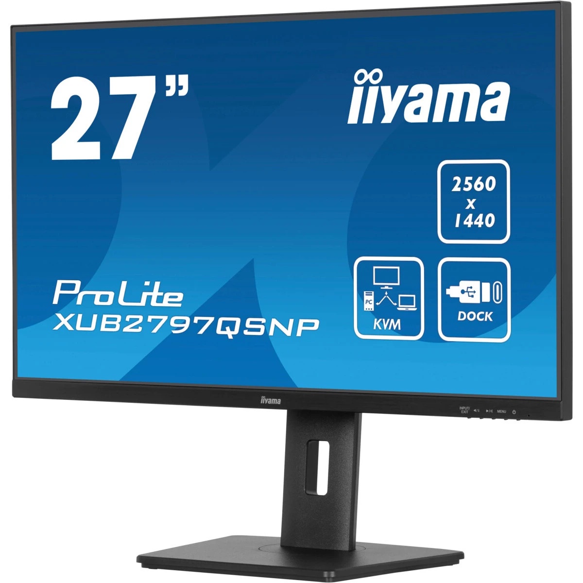 Монитор Iiyama 27" ProLite XUB2797QSNP-B1 черный IPS LED 16:9 HDMI M/M матовая HAS Piv 1300:1 300cd