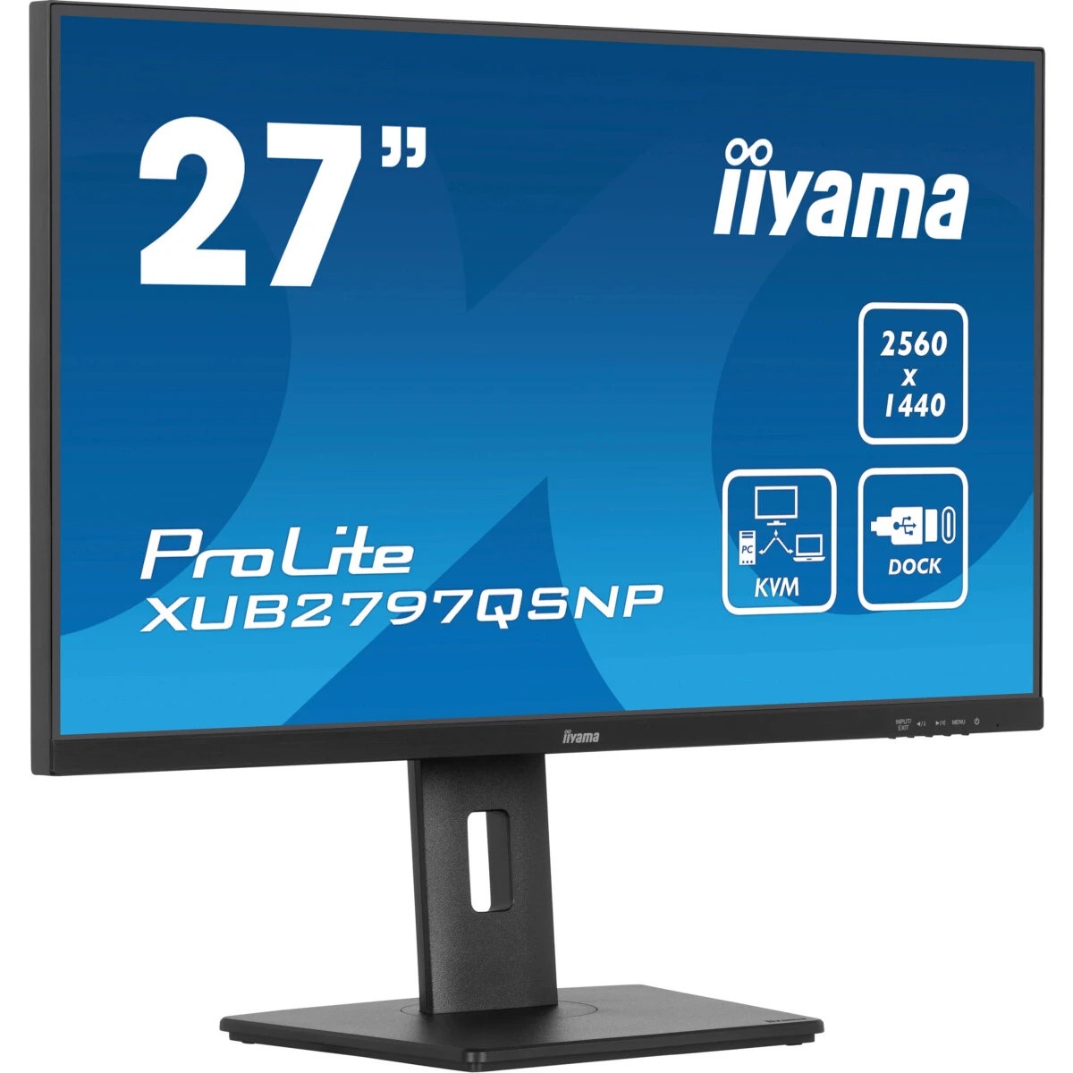 Монитор Iiyama 27" ProLite XUB2797QSNP-B1 черный IPS LED 16:9 HDMI M/M матовая HAS Piv 1300:1 300cd