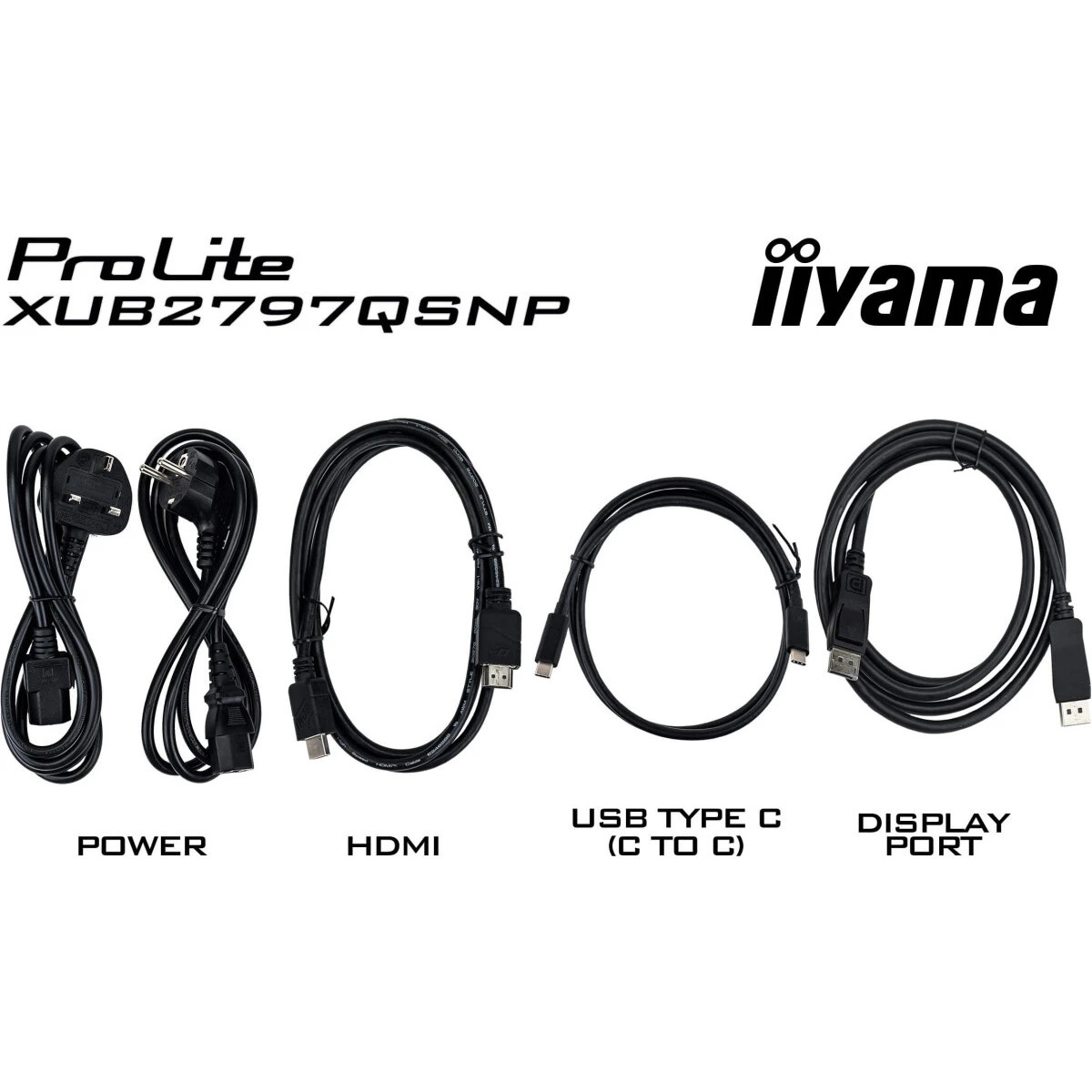 Монитор Iiyama 27" ProLite XUB2797QSNP-B1 черный IPS LED 16:9 HDMI M/M матовая HAS Piv 1300:1 300cd