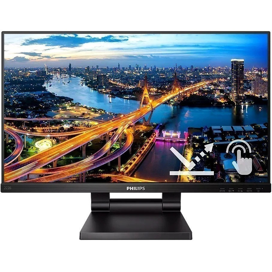 Монитор 21,5" Philips 222B1TC IPS 1920x1080, 75 Гц, 4 мс, 16:9, 250 кд/м2, 1xHDMI, 1хDP, 1xVGA, черн