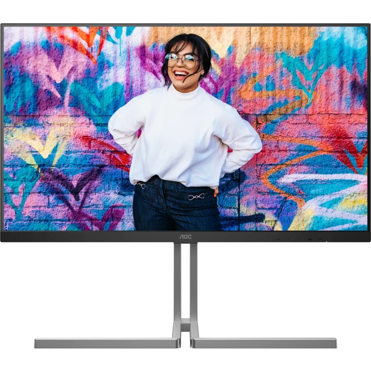 Монитор 31.5" AOC U32U3CV IPS 3840x2160, 60 Гц, 4 мс, 16:9, 400 кд/м², 2xHDMI 2.0, DP 1.4, USB-C, 3.