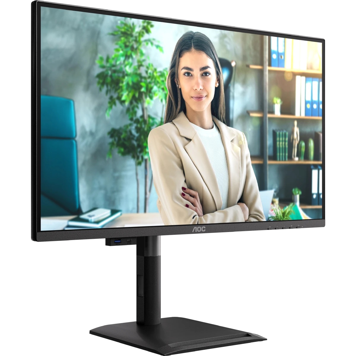 Монитор AOC 27" Q27P4U, 16:9, IPS, QHD, 120Hz, 4ms, 350cd, HDMI, DP, USB, HAS, SPK