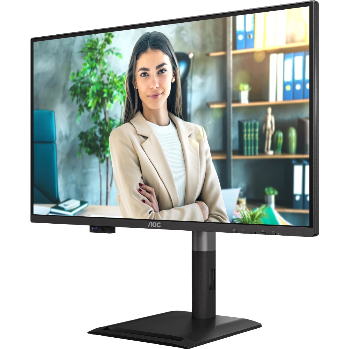 Монитор AOC 27" Q27P4U, 16:9, IPS, QHD, 120Hz, 4ms, 350cd, HDMI, DP, USB, HAS, SPK